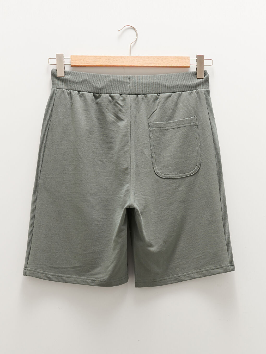 Yeşil Standart Kalıp Örme Erkek Şort-6