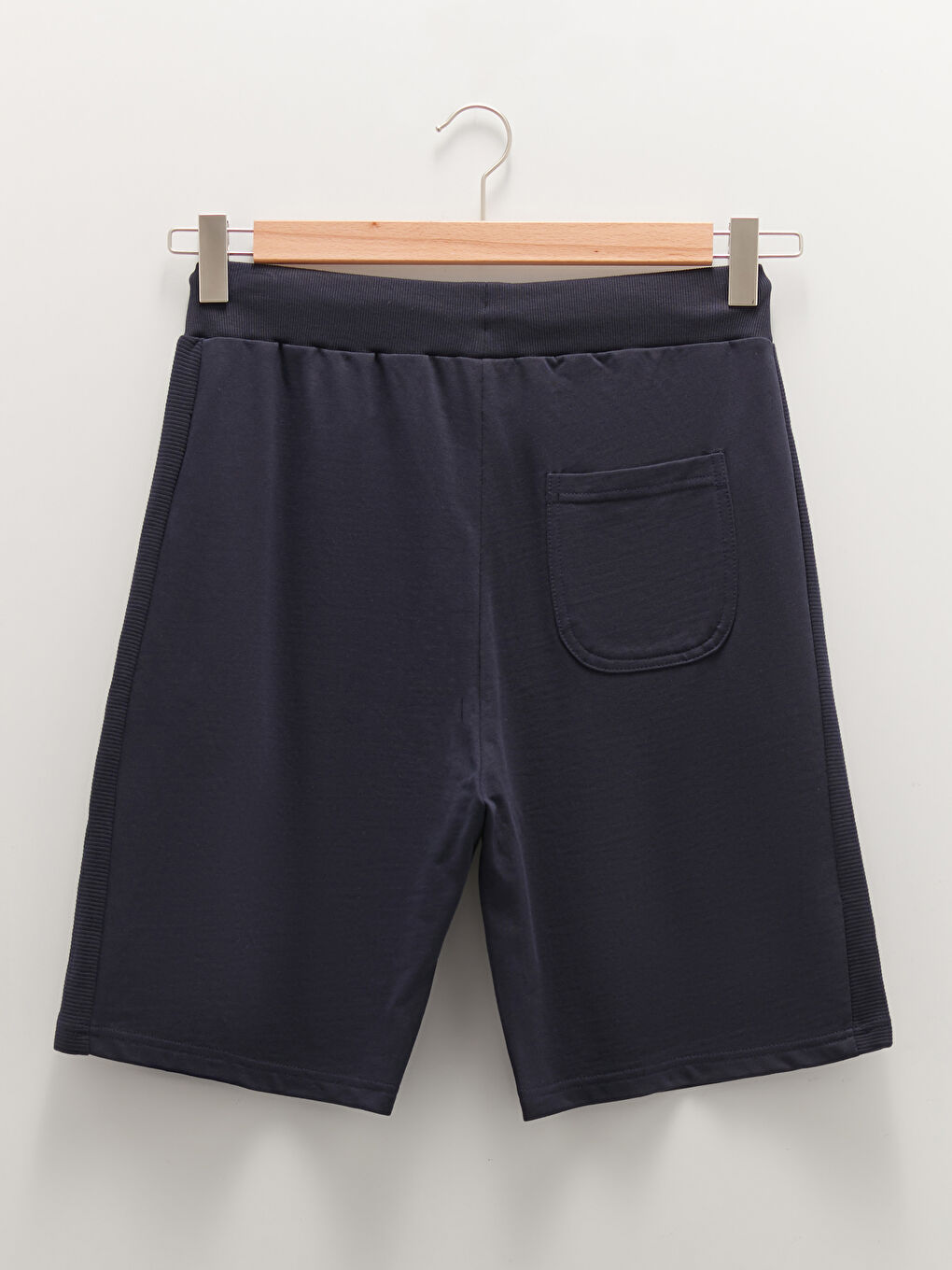 Lacivert Standart Kalıp Örme Erkek Şort-6