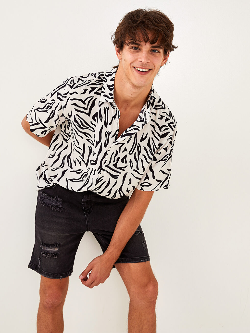 شورت جينز رجالي بقصة عادية-2