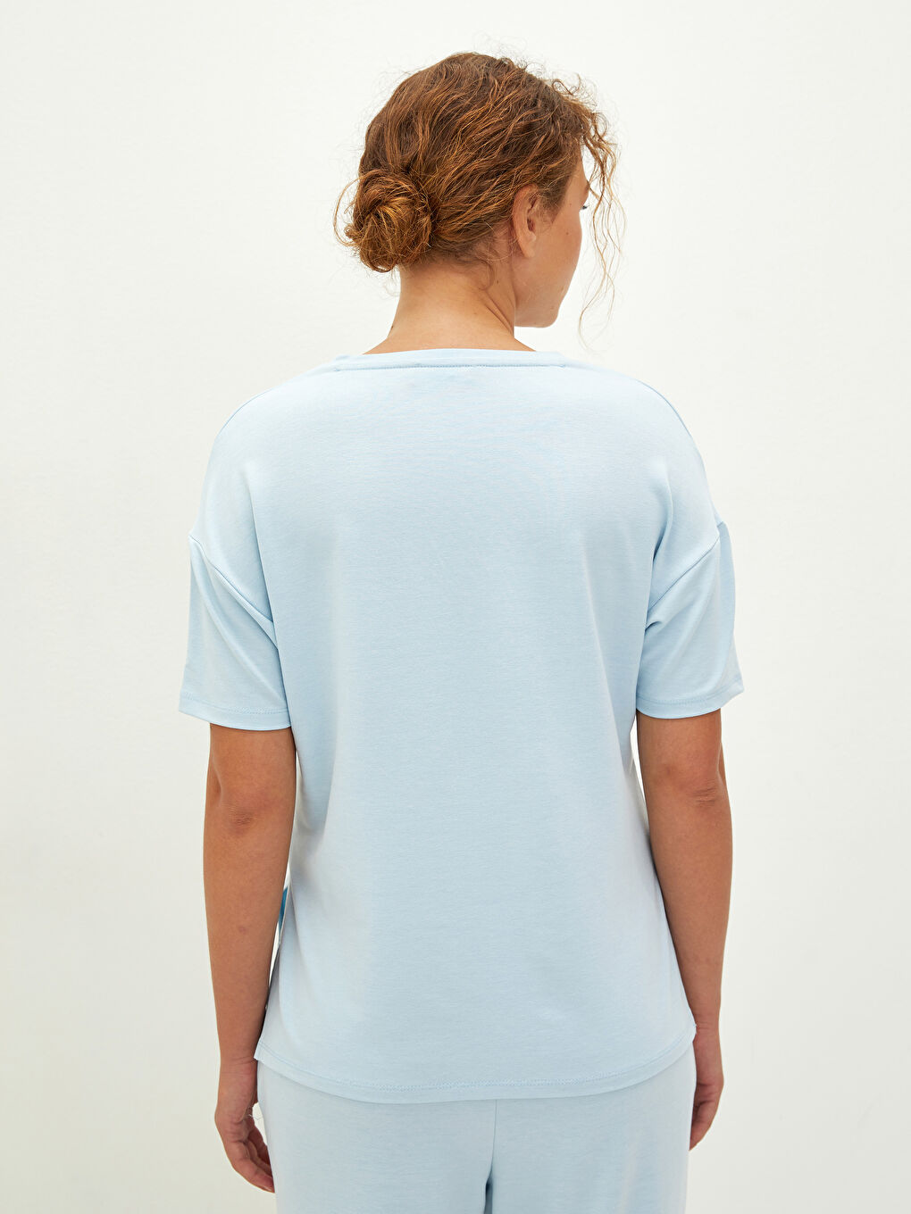 LCW Vision V-Neck Straight Short Sleeve Women's Crop -S1LR35Z8-GA8