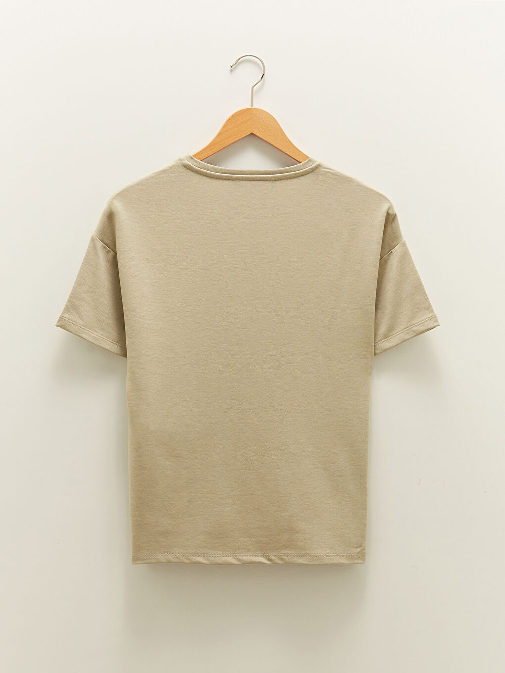 LCW Vision V-Neck Straight Short Sleeve Women's Crop -S1LR35Z8-GHY