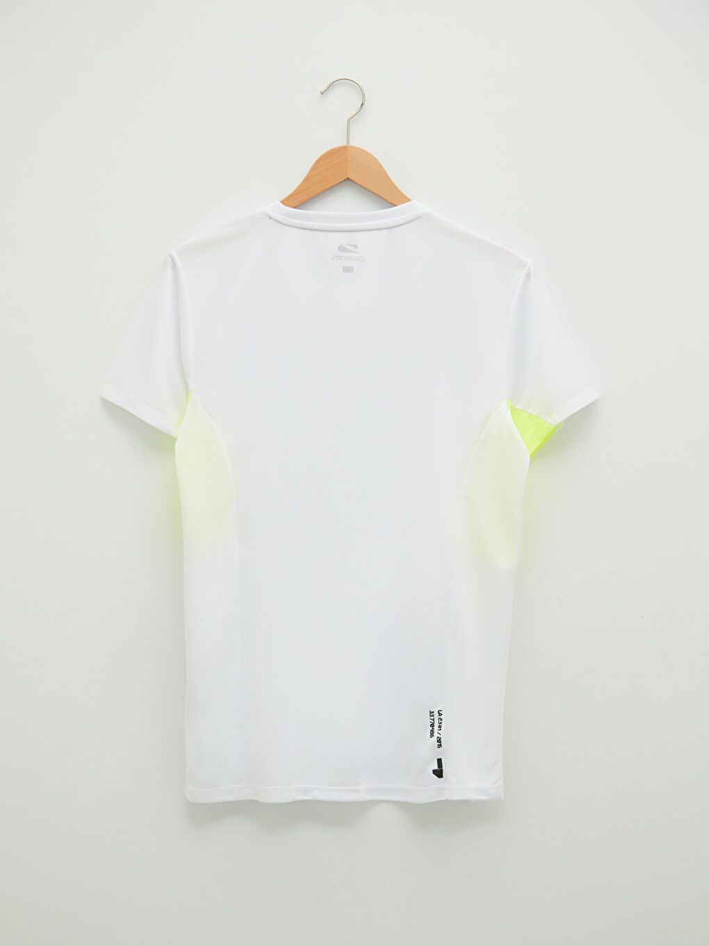 Beyaz Bisiklet Yaka Kısa Kollu Aktif Spor Erkek Tişört-5