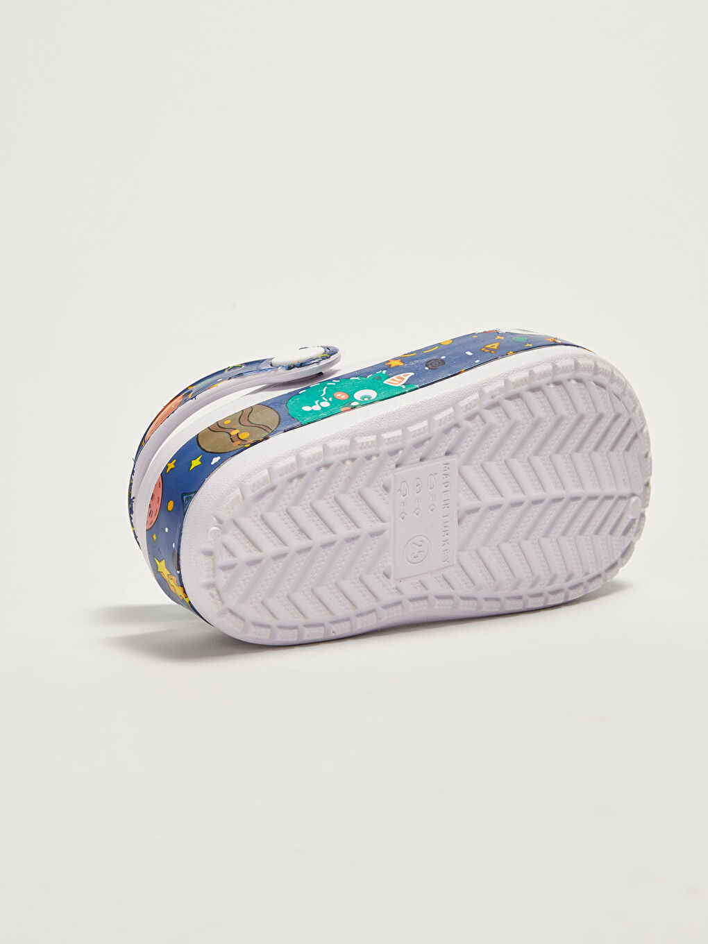 Beyaz Baskılı Erkek Bebek Plaj Sandaleti-2