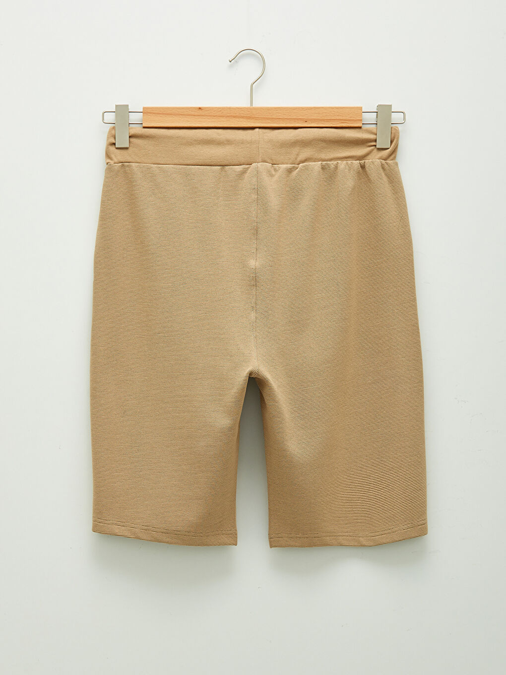 Bej Standart Kalıp Örme Erkek Şort-6