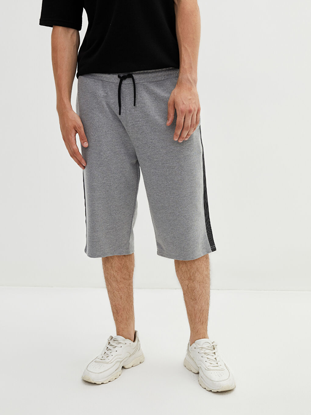 Slim Fit Knitted Men Shorts-3