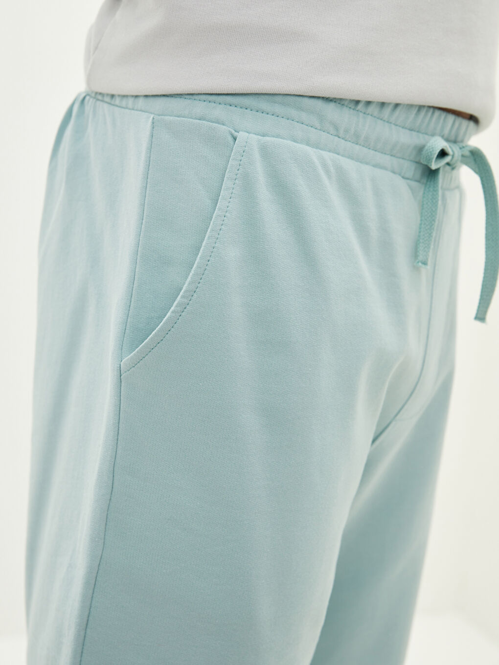 Yeşil Standart Kalıp Örme Erkek Şort-5