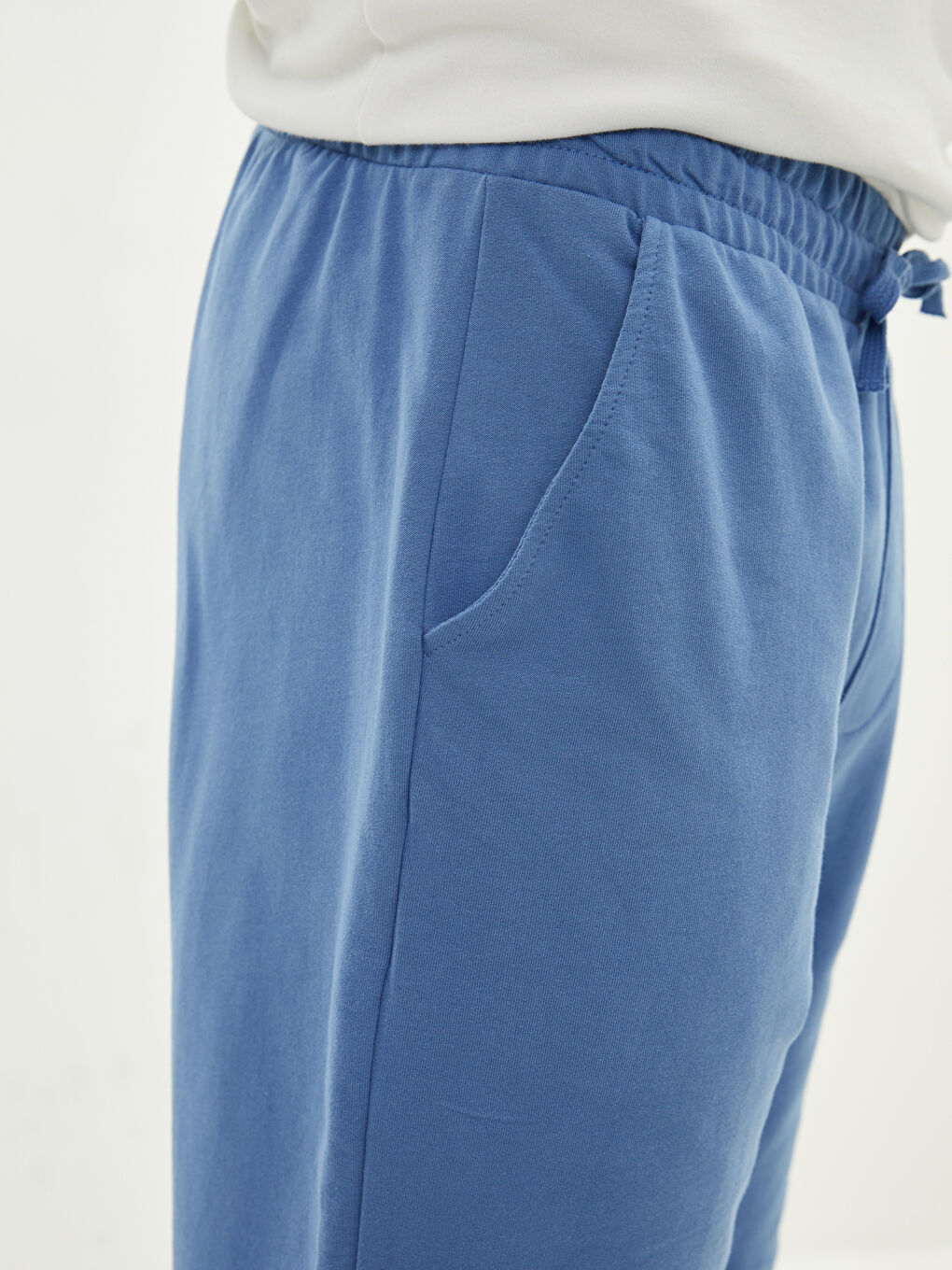 Mavi Standart Kalıp Örme Erkek Şort-2