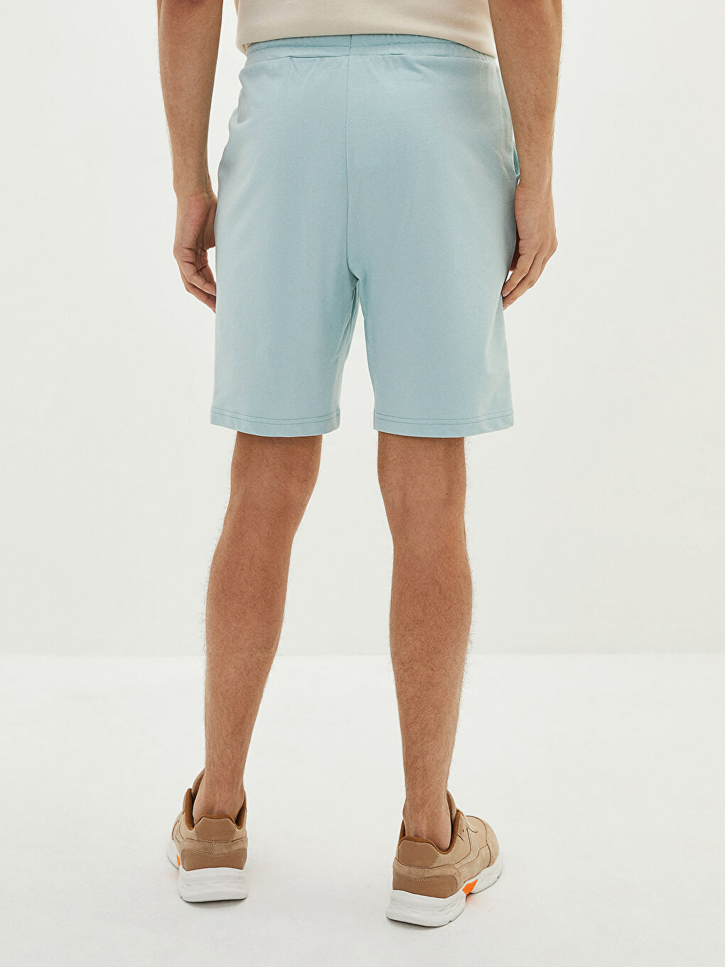 Yeşil Standart Kalıp Örme Erkek Şort-6