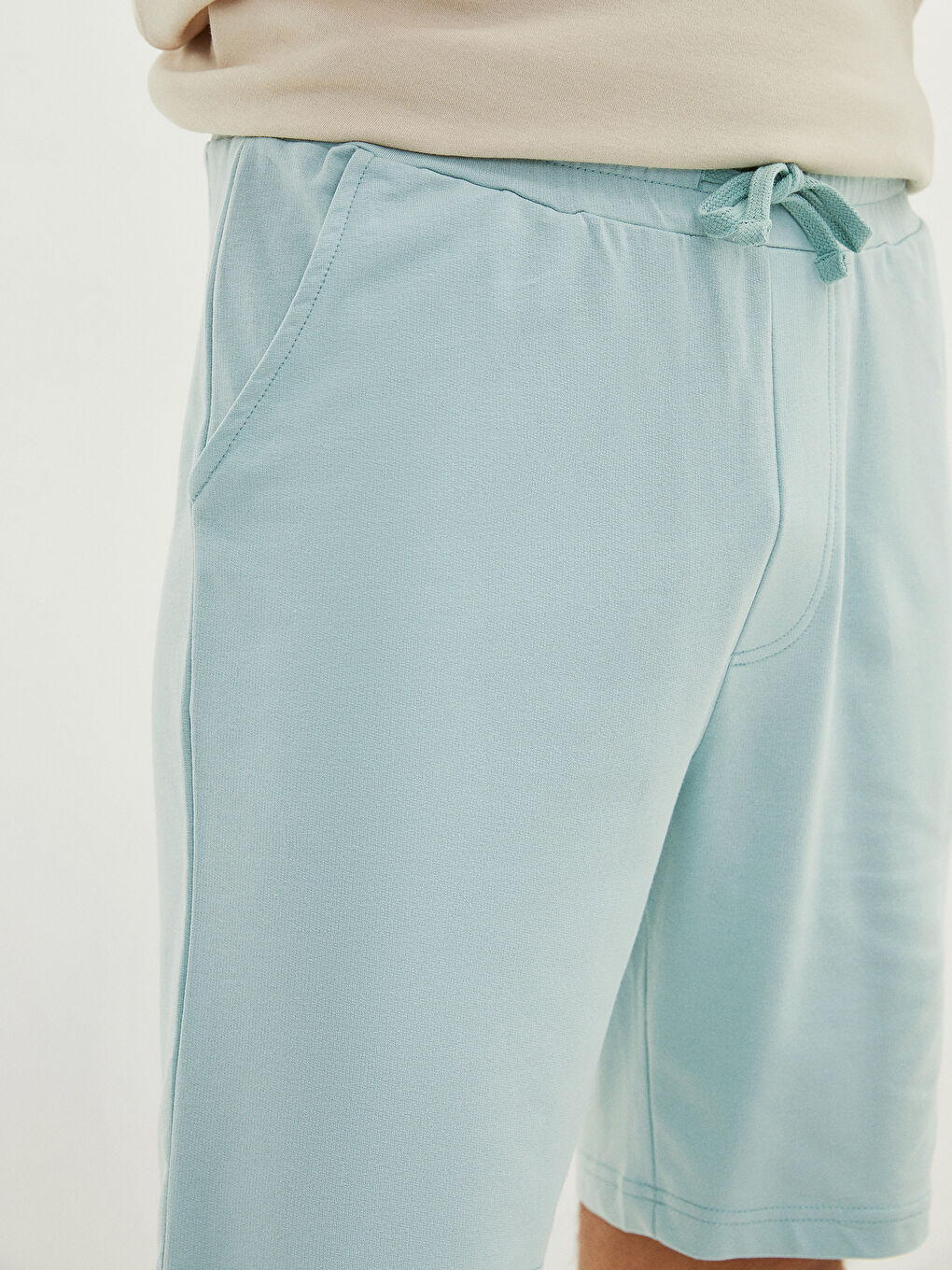 Yeşil Standart Kalıp Örme Erkek Şort-8