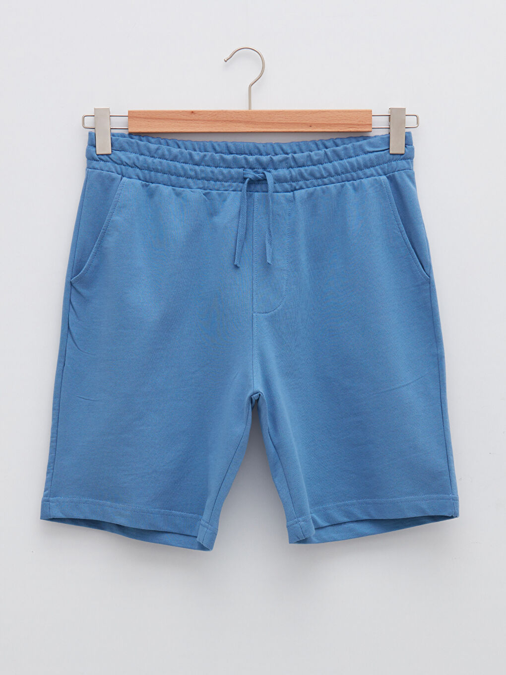 Mavi Standart Kalıp Örme Erkek Şort-5