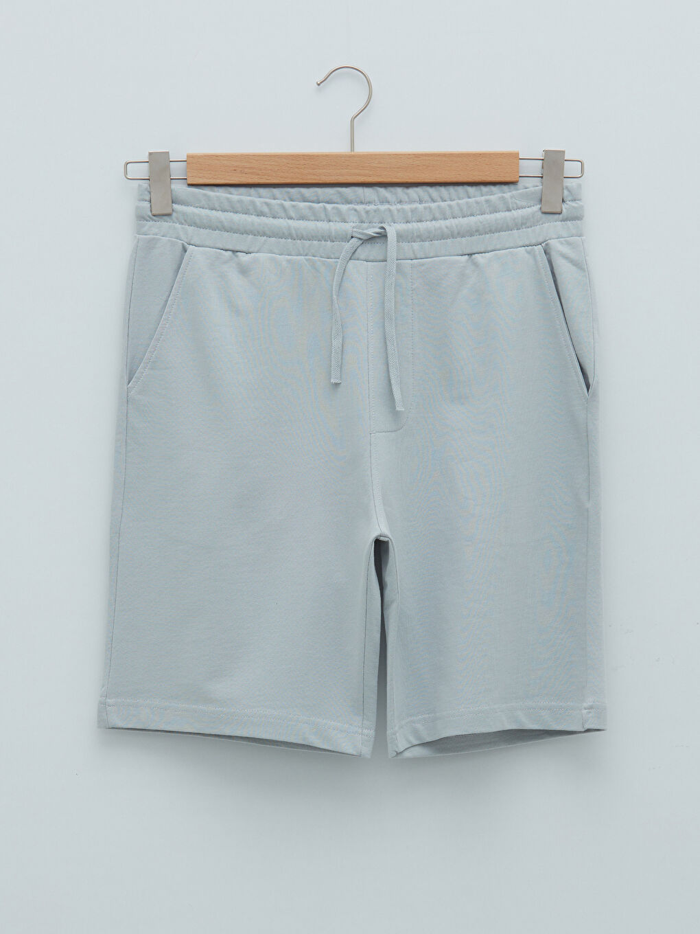 Gri Standart Kalıp Örme Erkek Şort-5