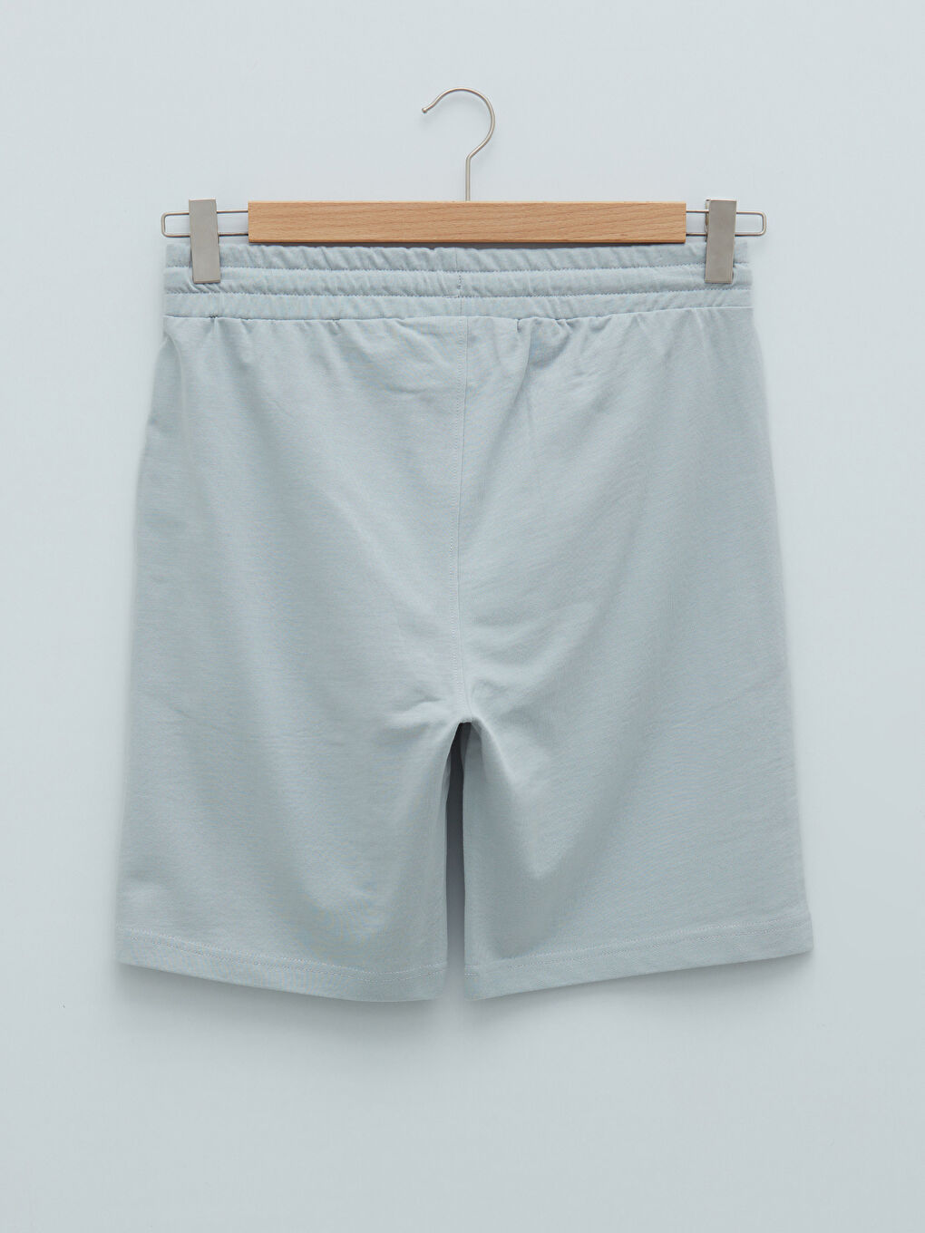 Gri Standart Kalıp Örme Erkek Şort-6