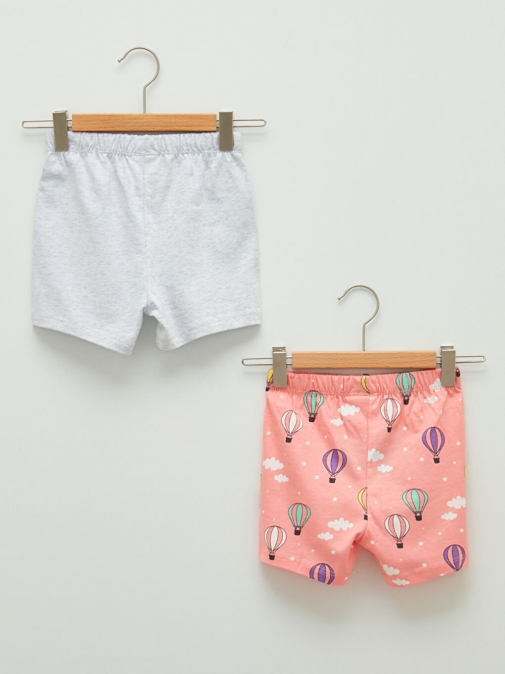 Pembe Beli Lastikli Pamuklu Kız Bebek Pijama Alt 2'li-1