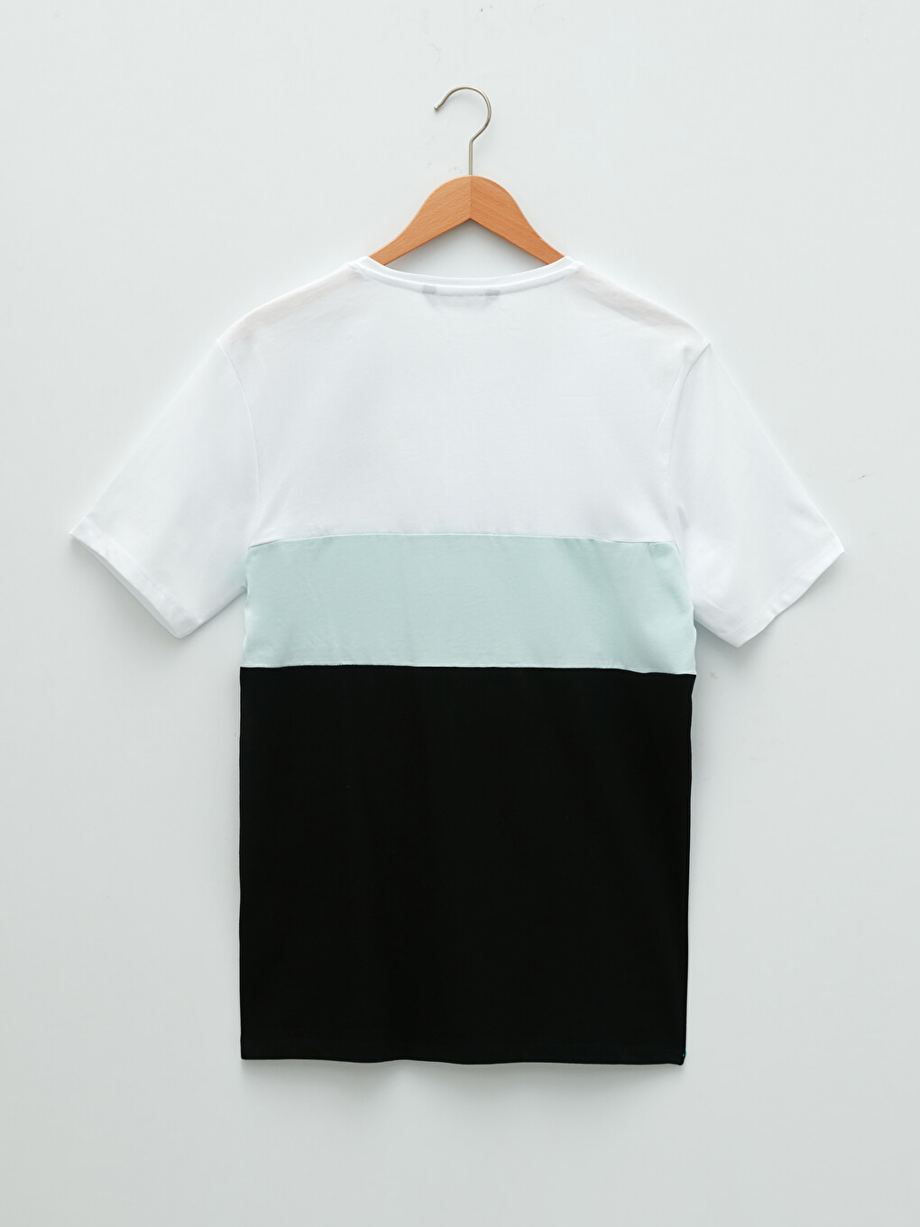 Crew Neck Short Sleeve Color Block Jersey Men's T-shirt-6