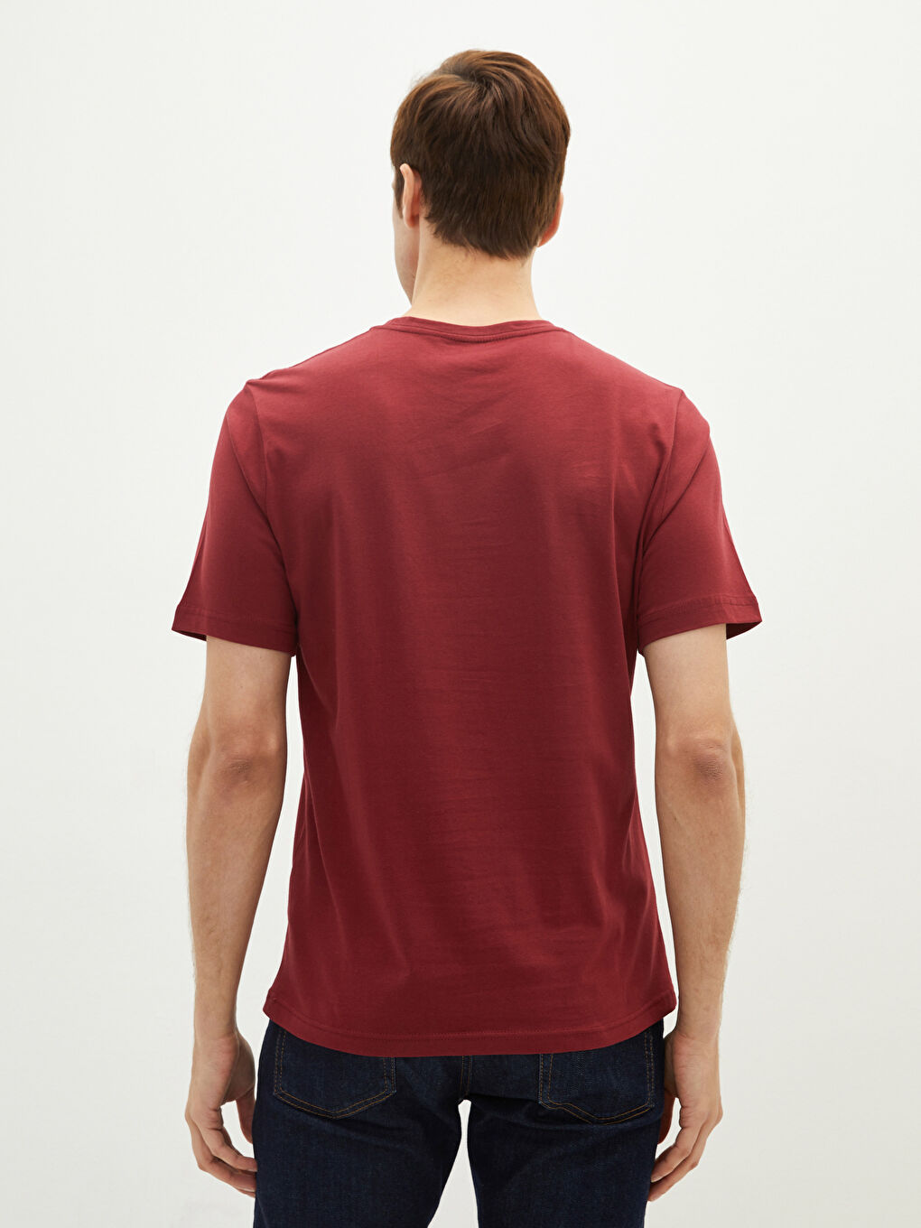 Tricou pentru Bărbați cu Guler Rotund, Mânecă Scurtă, din Bumbac Pieptănat, Pachet de 3-3