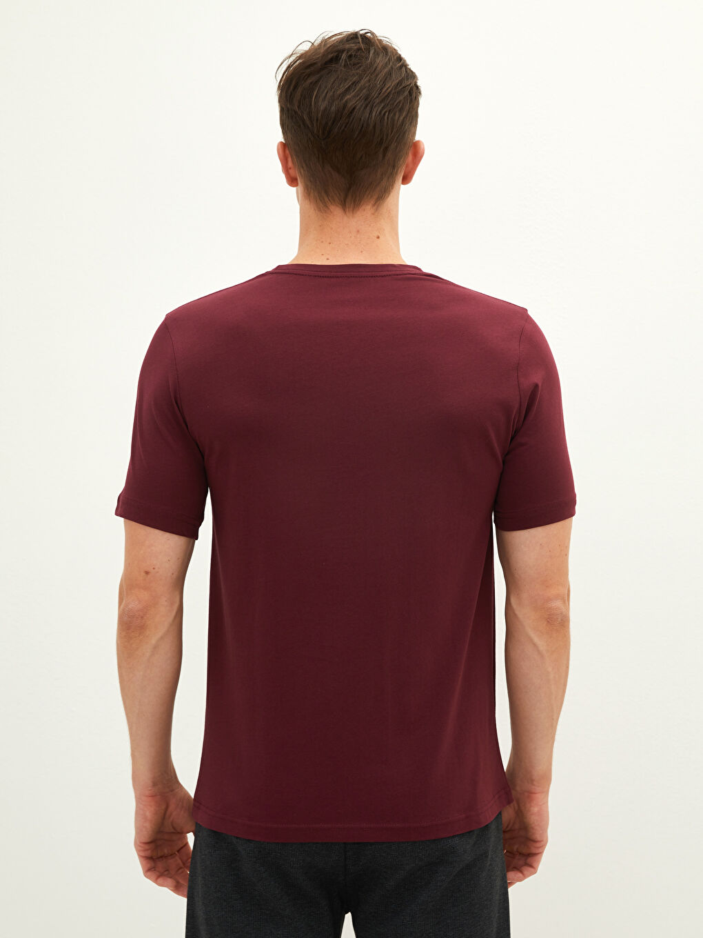 تيشيرت رجالي كم قصير ياقة دائرية قطن ممشط - عبوة من 3 قطع-3