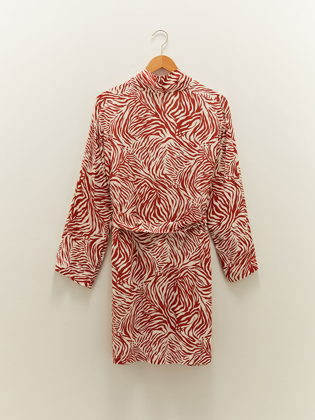 Kimono pour Femmes en Viscose Surdimensionné à Motifs à Manches Longues avec Col Châle-5