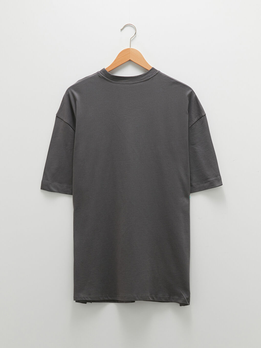 تونيك قطن كم قصير مطبوع بياقة دائرية للسيدات-6