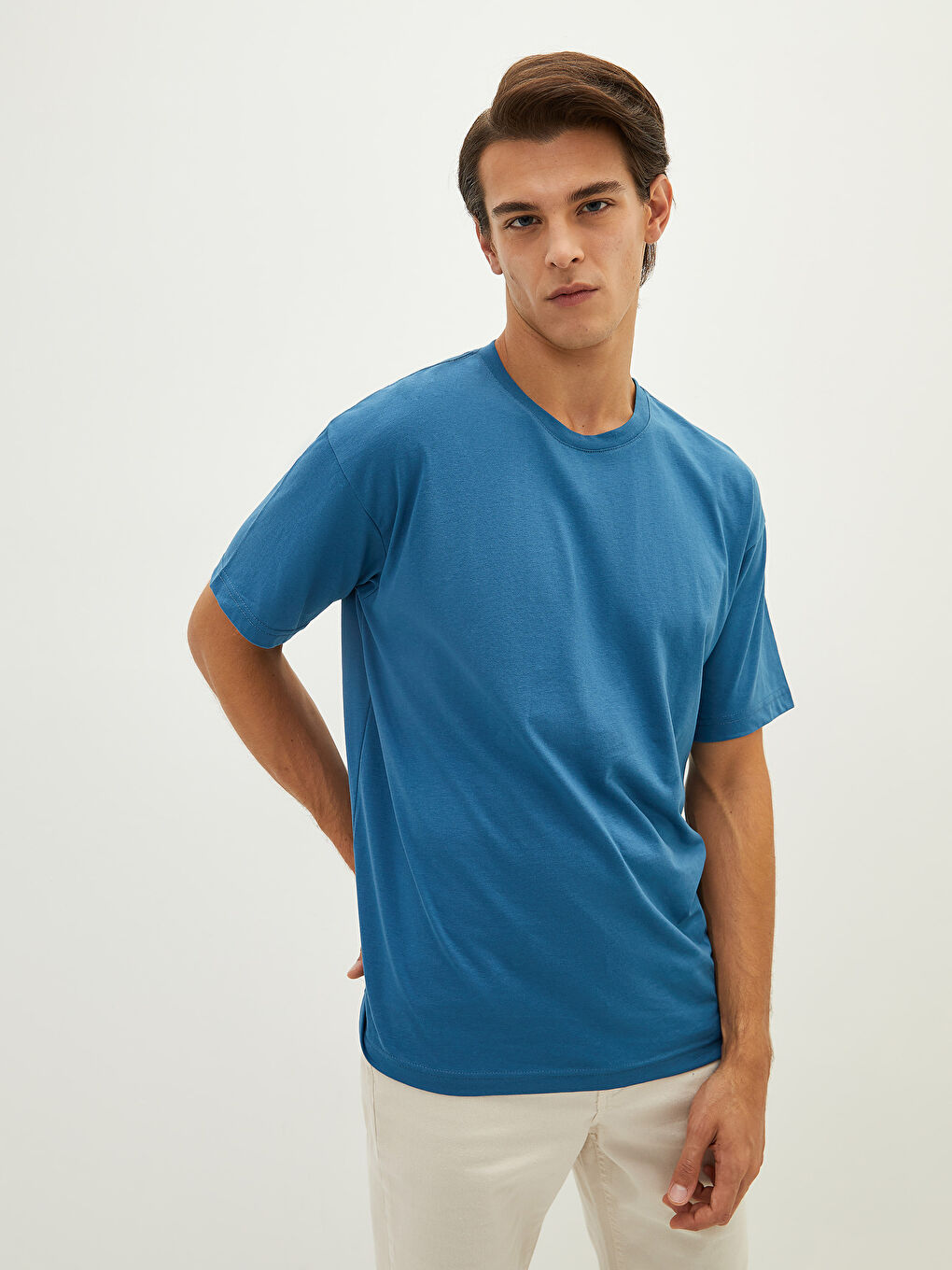 Oversize Crew Neck Short Sleeve Jersey Men's T-Shirt-7