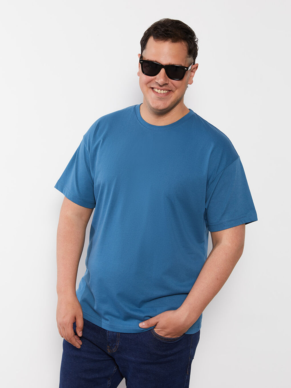 Oversize Crew Neck Short Sleeve Jersey Men's T-Shirt-1