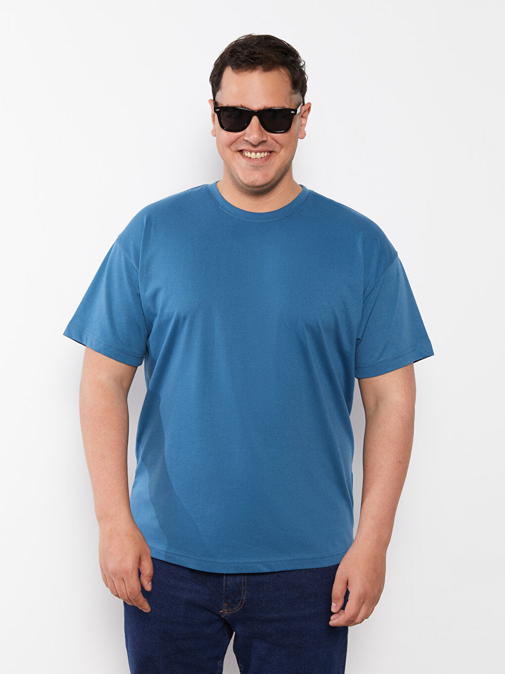 Oversize Crew Neck Short Sleeve Jersey Men's T-Shirt-2