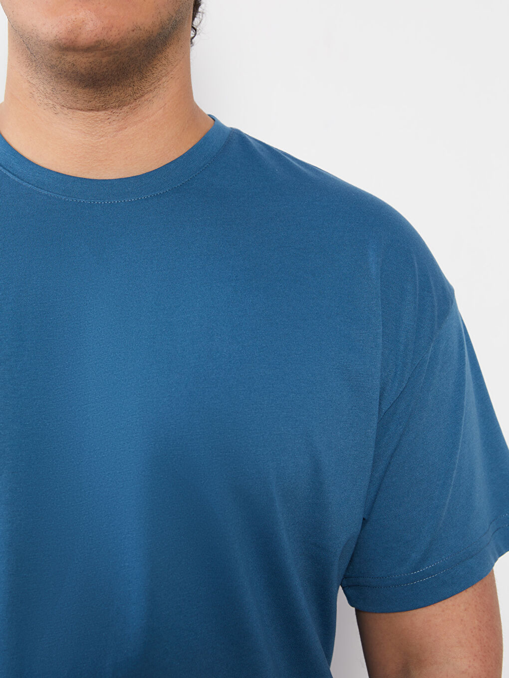 Oversize Crew Neck Short Sleeve Jersey Men's T-Shirt-3