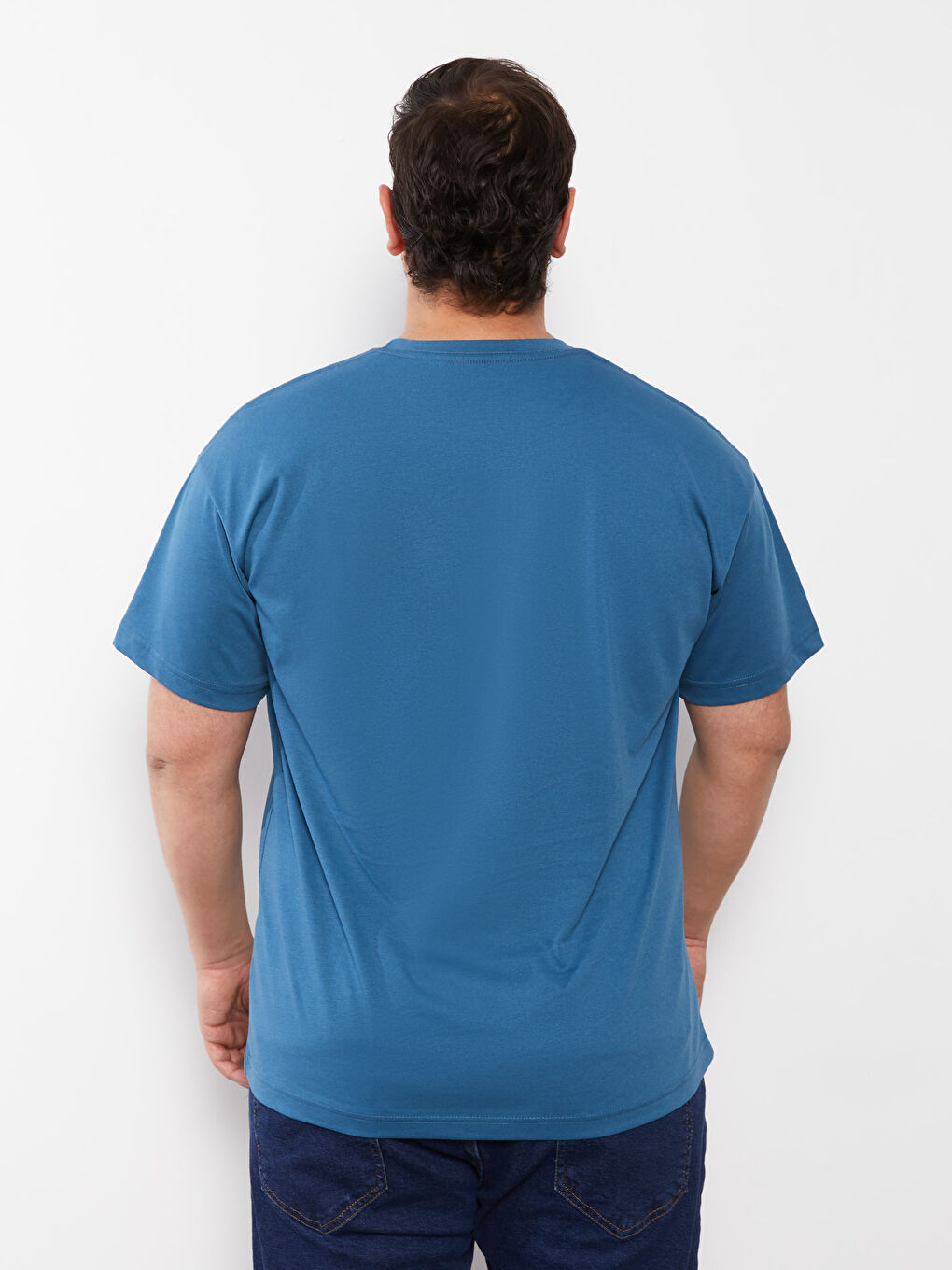 Oversize Crew Neck Short Sleeve Jersey Men's T-Shirt-4