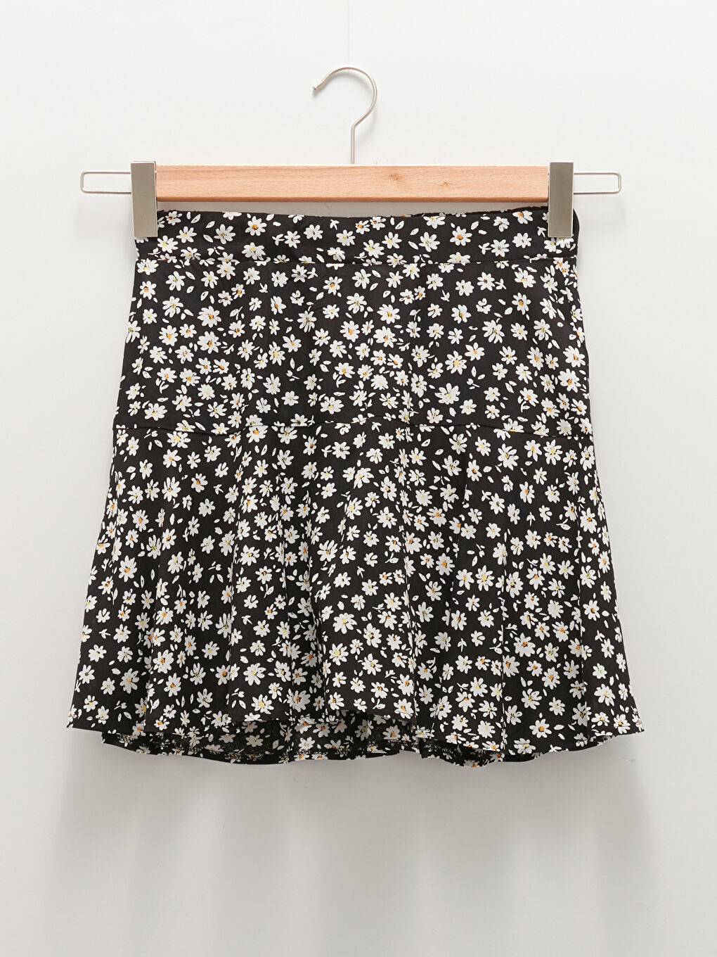 تنورة قصيرة بخصر مطاطي بنقشة زهور من قماش مغربي للسيدات-5