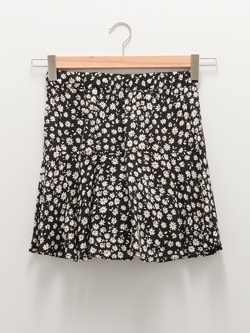 تنورة قصيرة بخصر مطاطي بنقشة زهور من قماش مغربي للسيدات-6