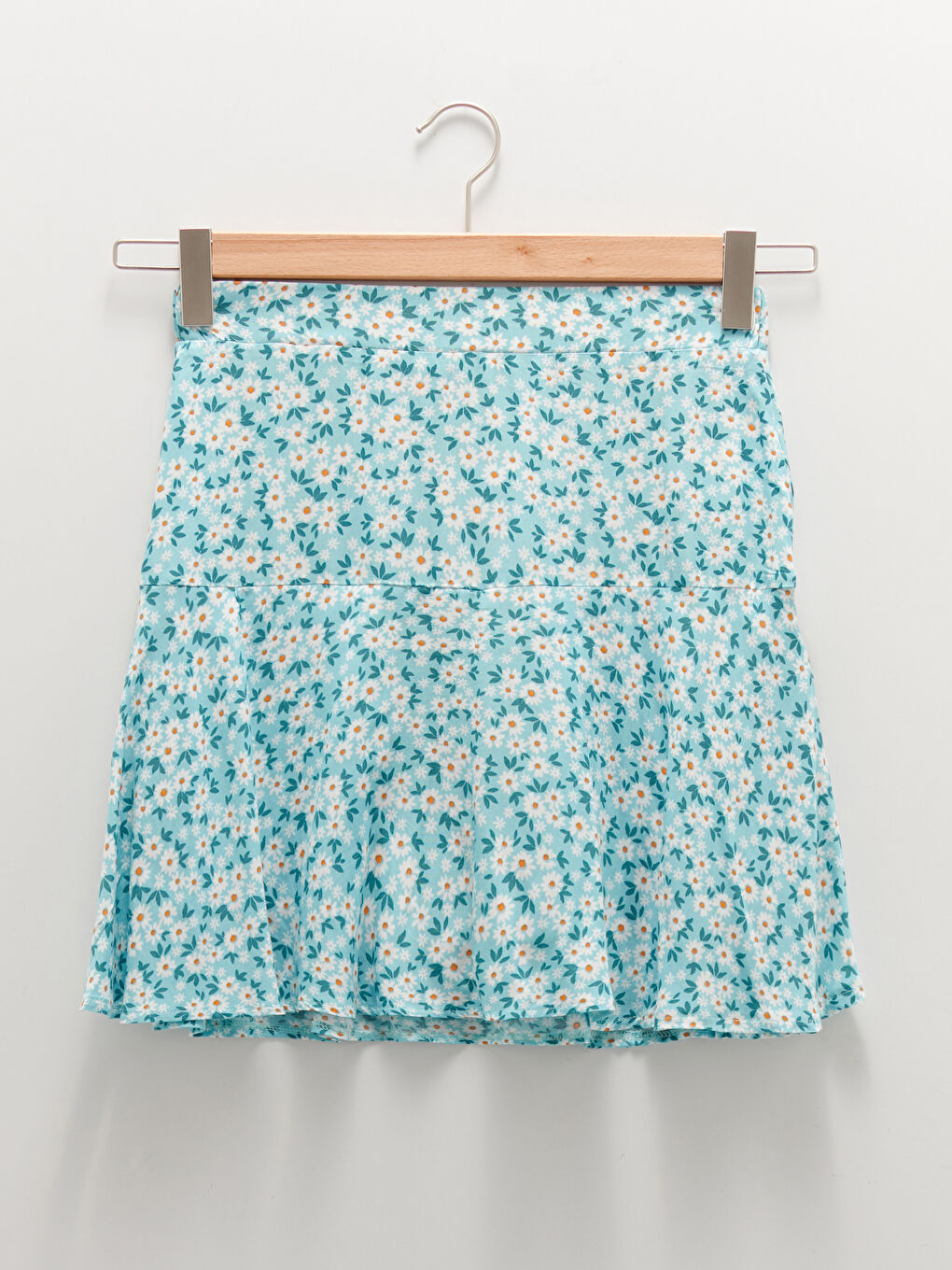 تنورة قصيرة بخصر مطاطي بنقشة زهور من قماش مغربي للسيدات-5