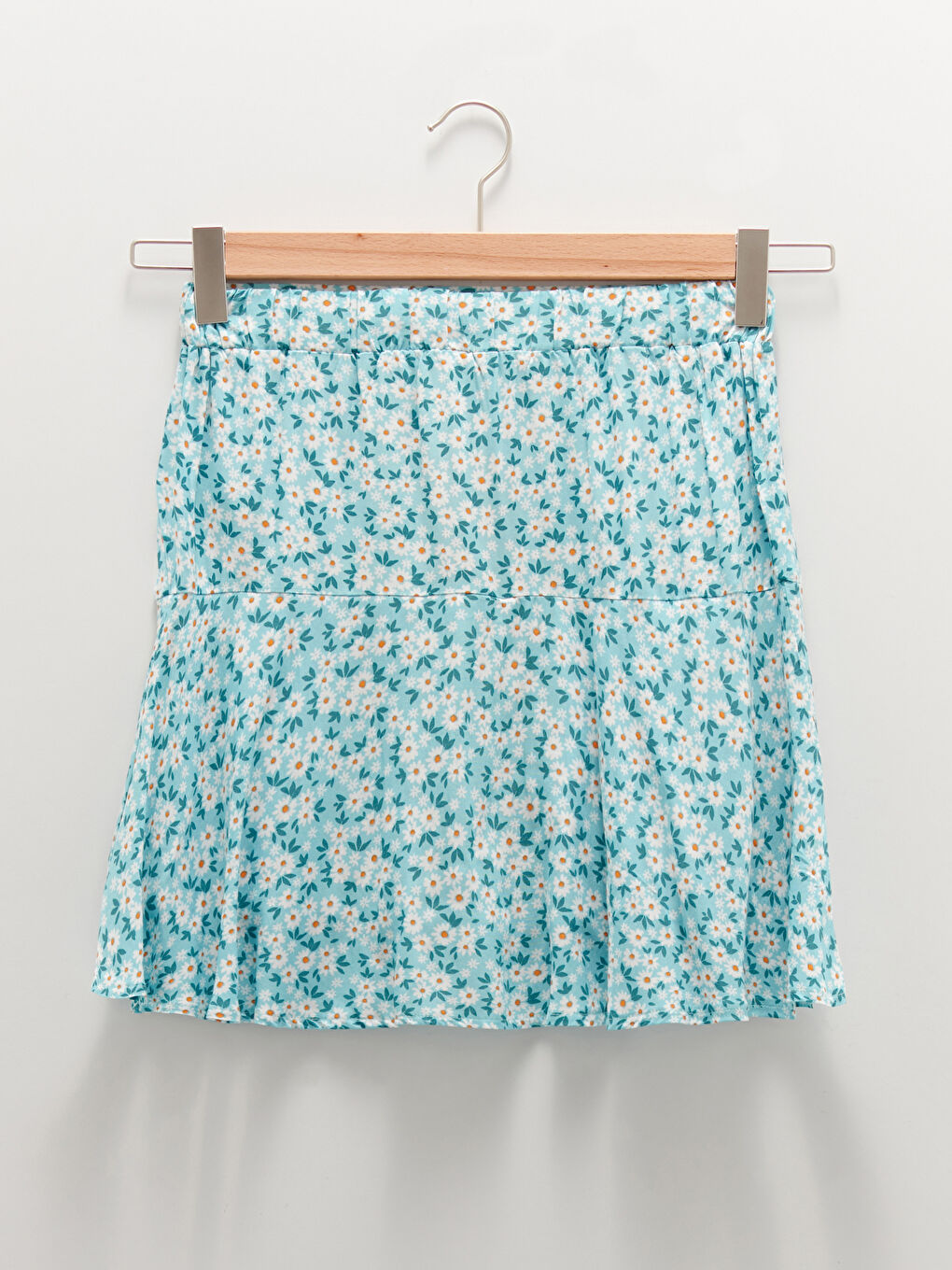 تنورة قصيرة بخصر مطاطي بنقشة زهور من قماش مغربي للسيدات-6