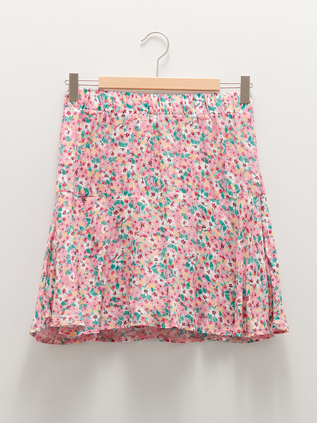 تنورة قصيرة بخصر مطاطي بنقشة زهور من قماش مغربي للسيدات-5