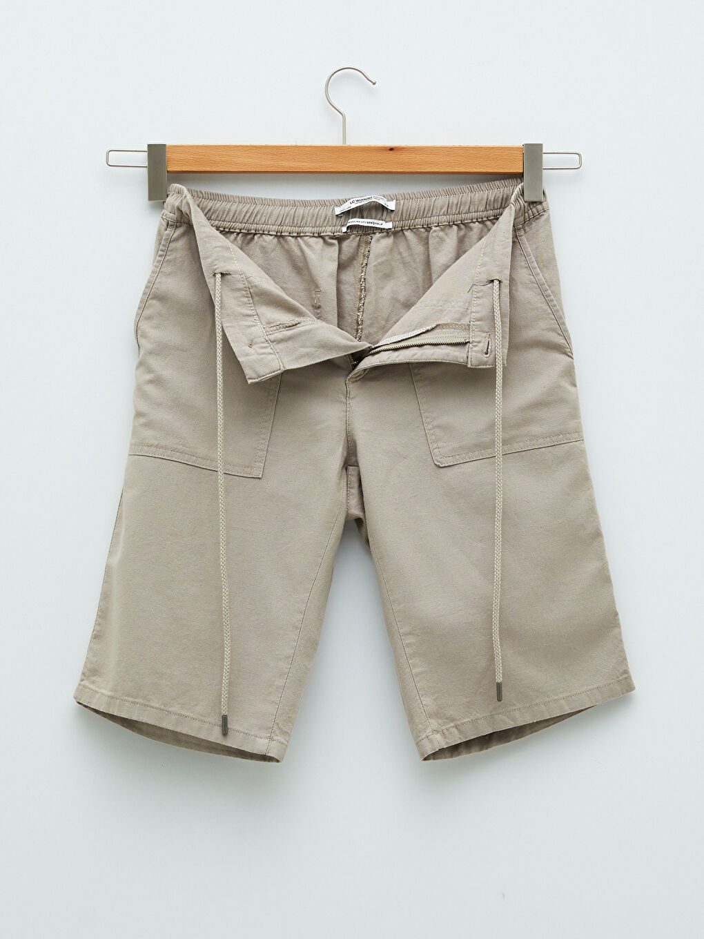 Bej Geniş Kalıp Erkek Şort-6