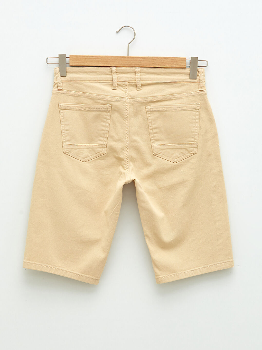 Sarı Slim Fit Gabardin Erkek Şort-6