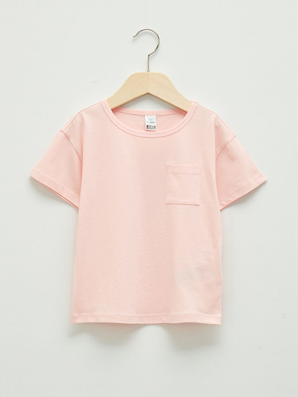 Pembe Bisiklet Yaka Kısa Kol Basic Erkek Bebek Tişört