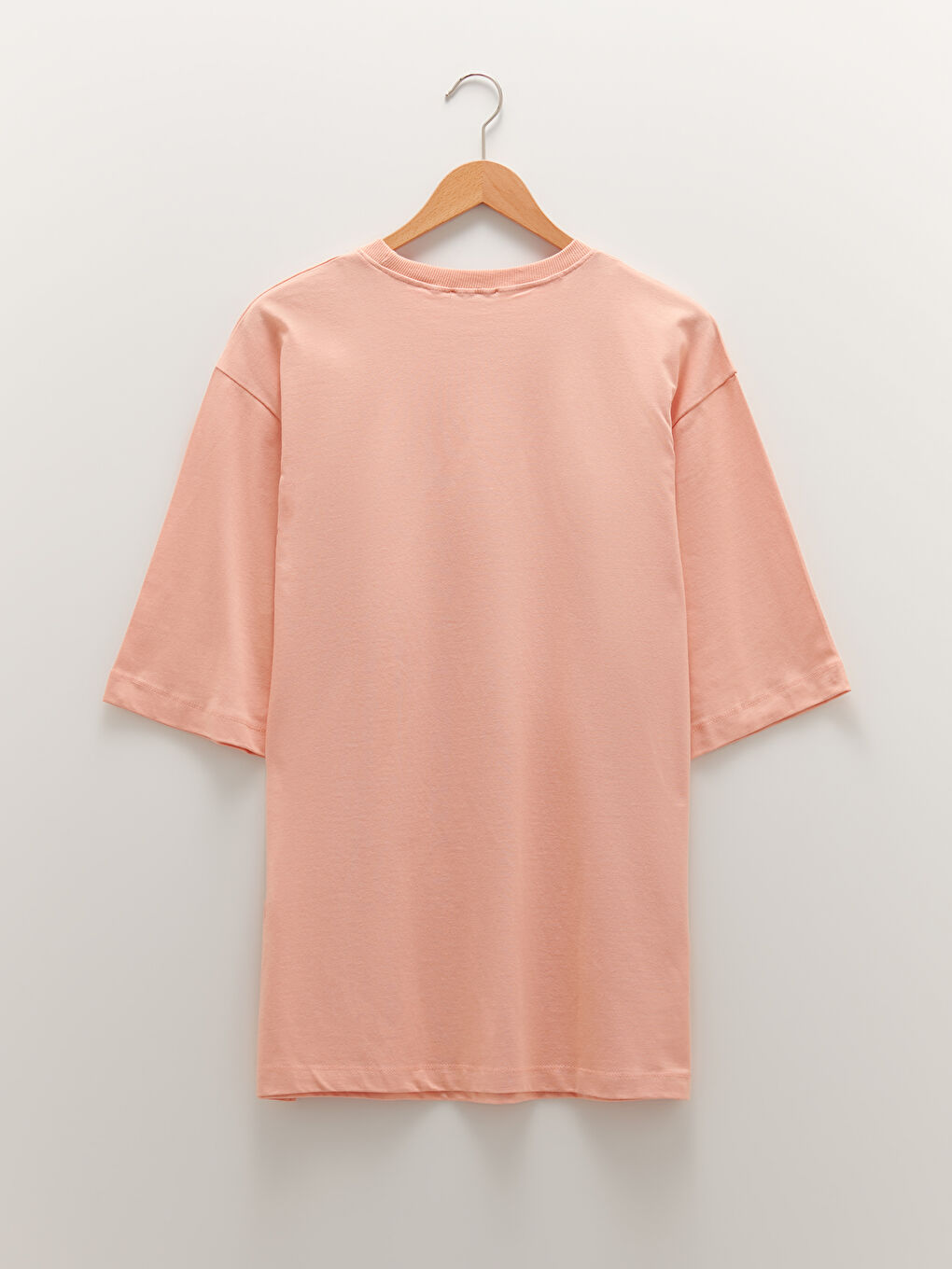 Crew Neck Straight Short Sleeve Cotton Women's Tunic-6