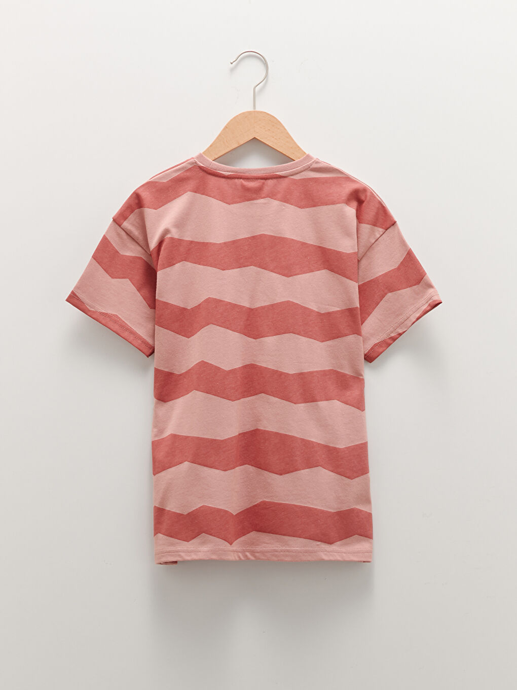 Crew Neck Striped Short Sleeve Cotton Boy T-Shirt-1