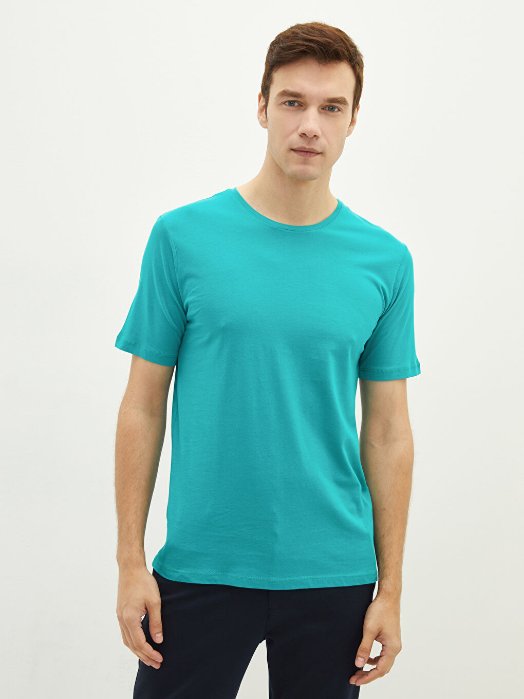 Crew Neck Short Sleeve Basic Men's T-shirt