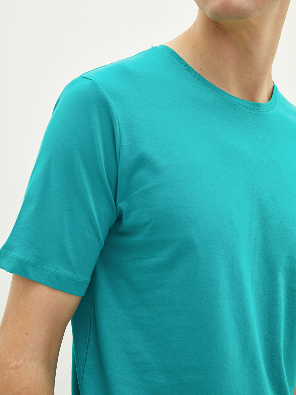 Crew Neck Short Sleeve Basic Men's T-shirt-3