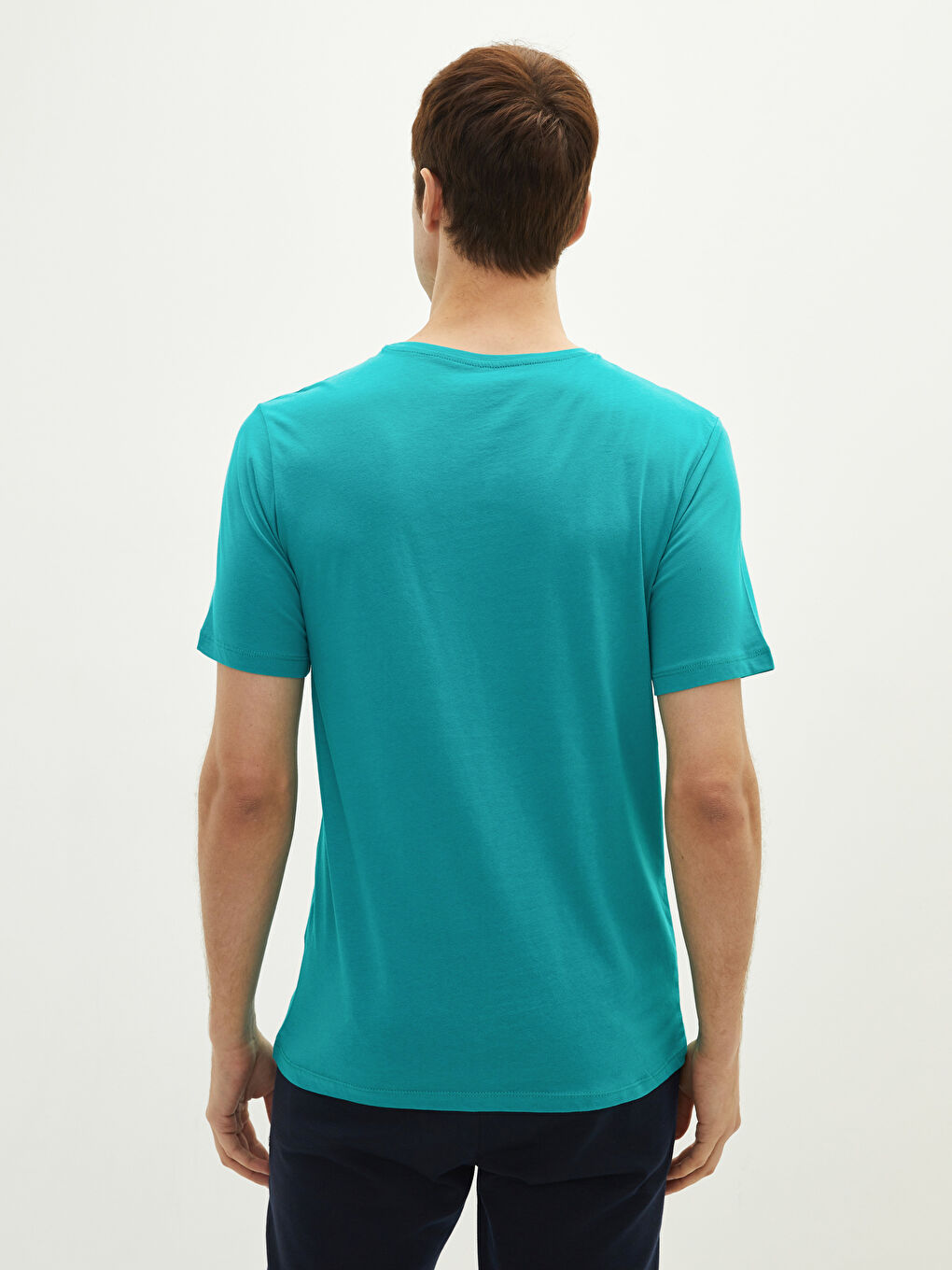 Crew Neck Short Sleeve Basic Men's T-shirt-4