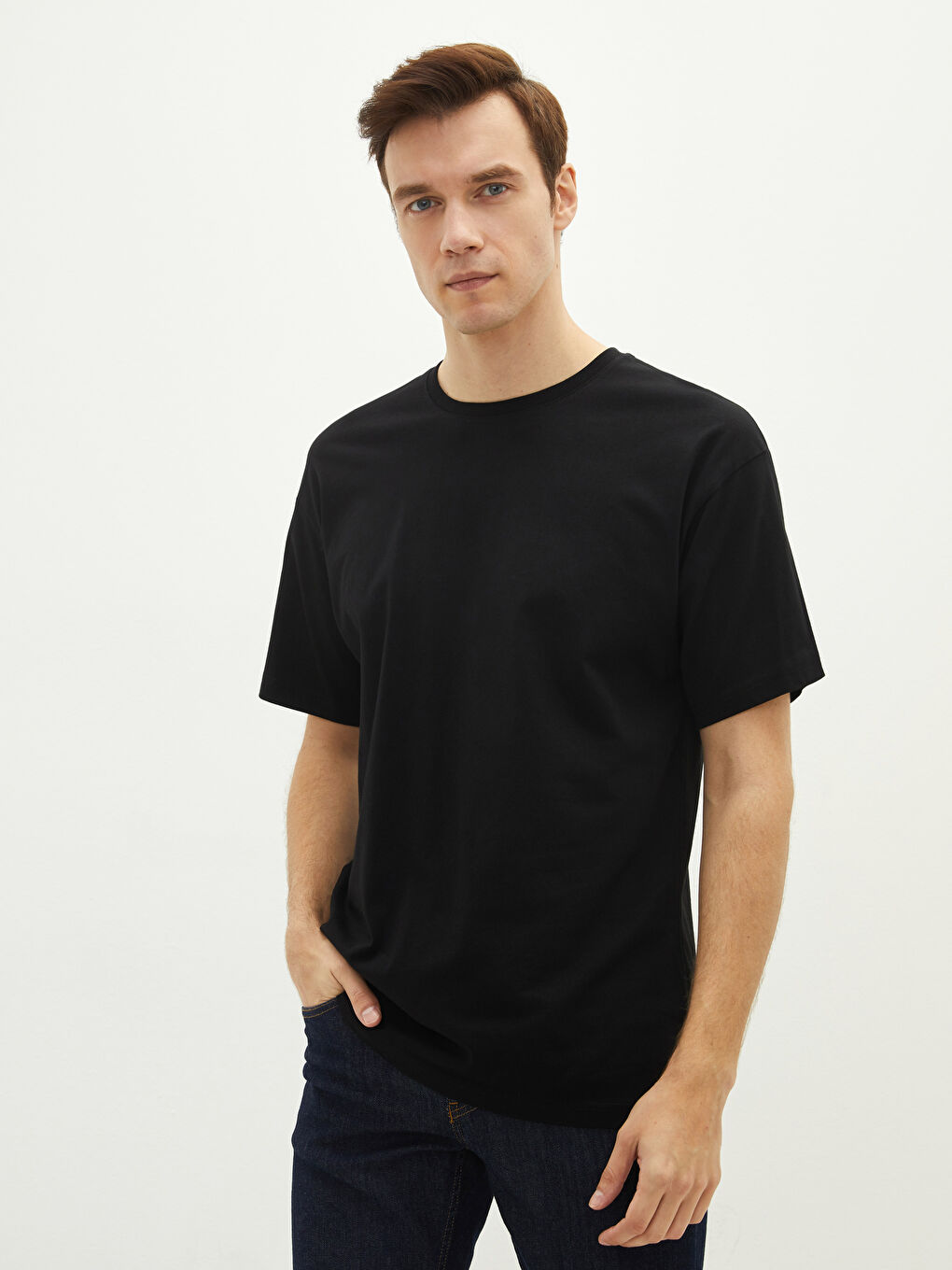 LCWAIKIKI Basic T-shirt Basique à Manches Courtes et Col Rond pour Hommes -S1M392Z8-CVL