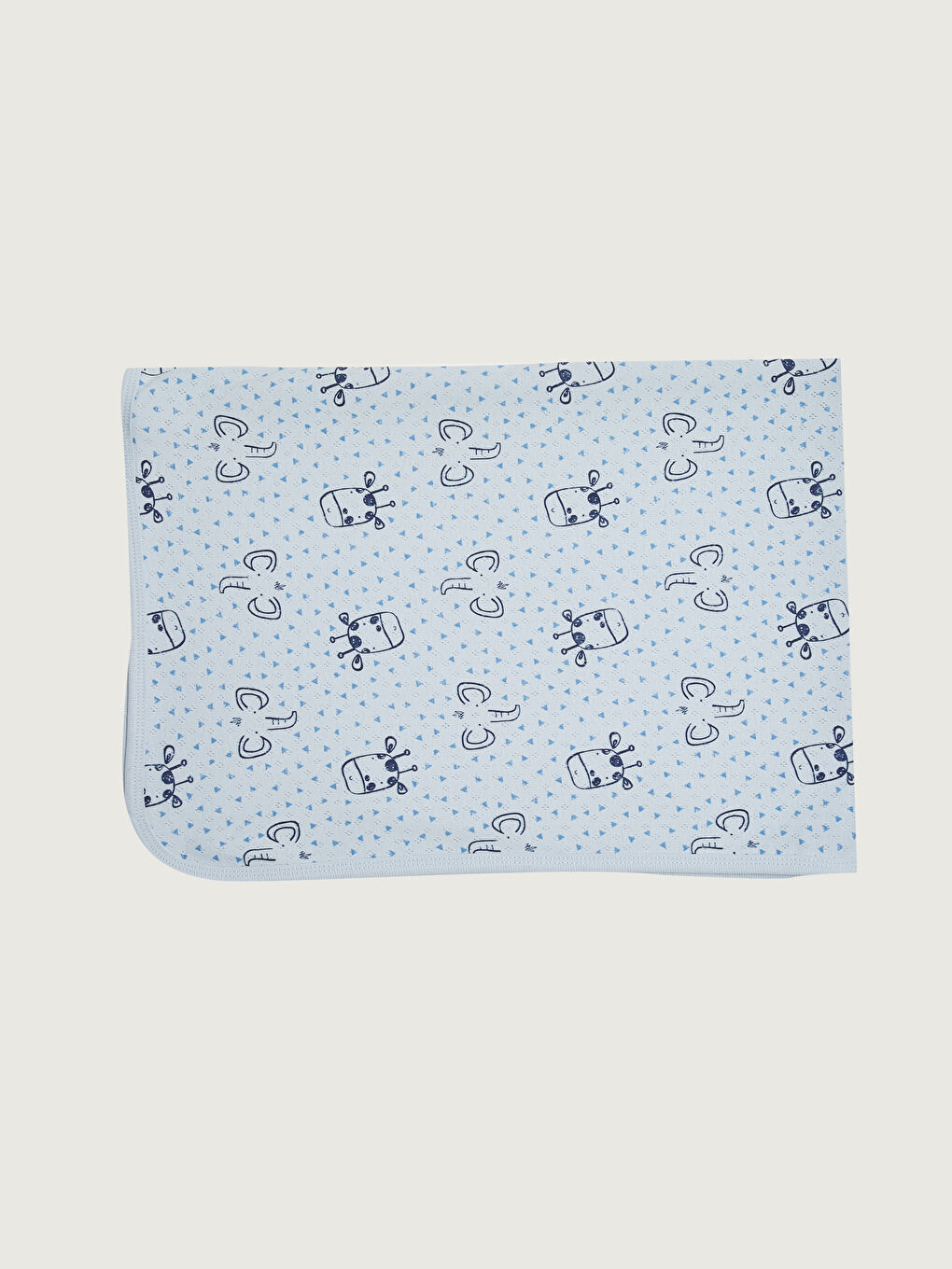 لوجي بطانية طفل ولد قطن بنقشة ذاتية-1