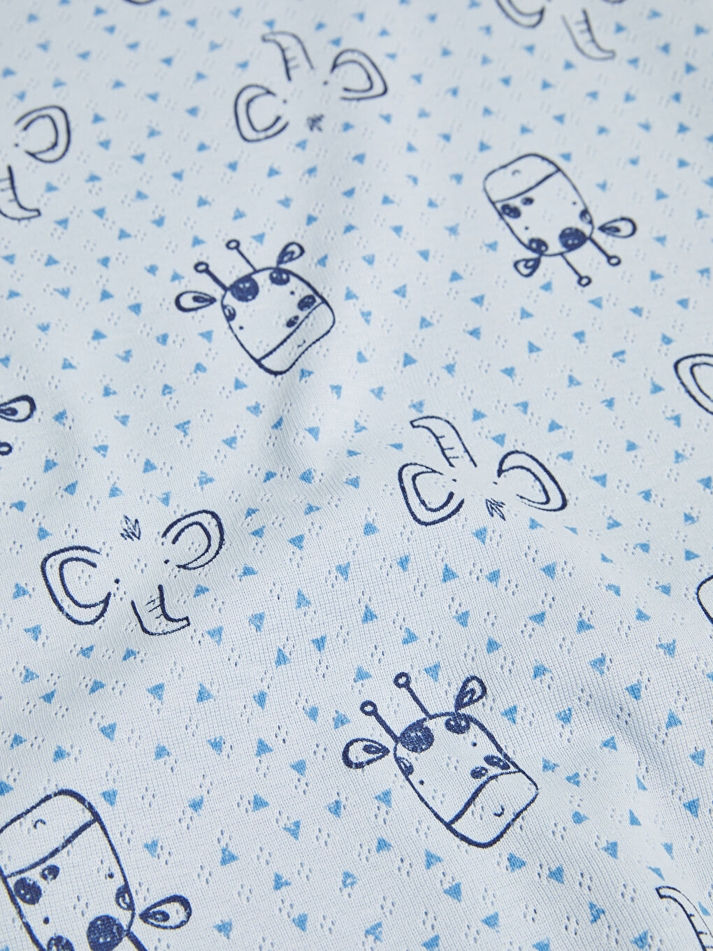 لوجي بطانية طفل ولد قطن بنقشة ذاتية-2