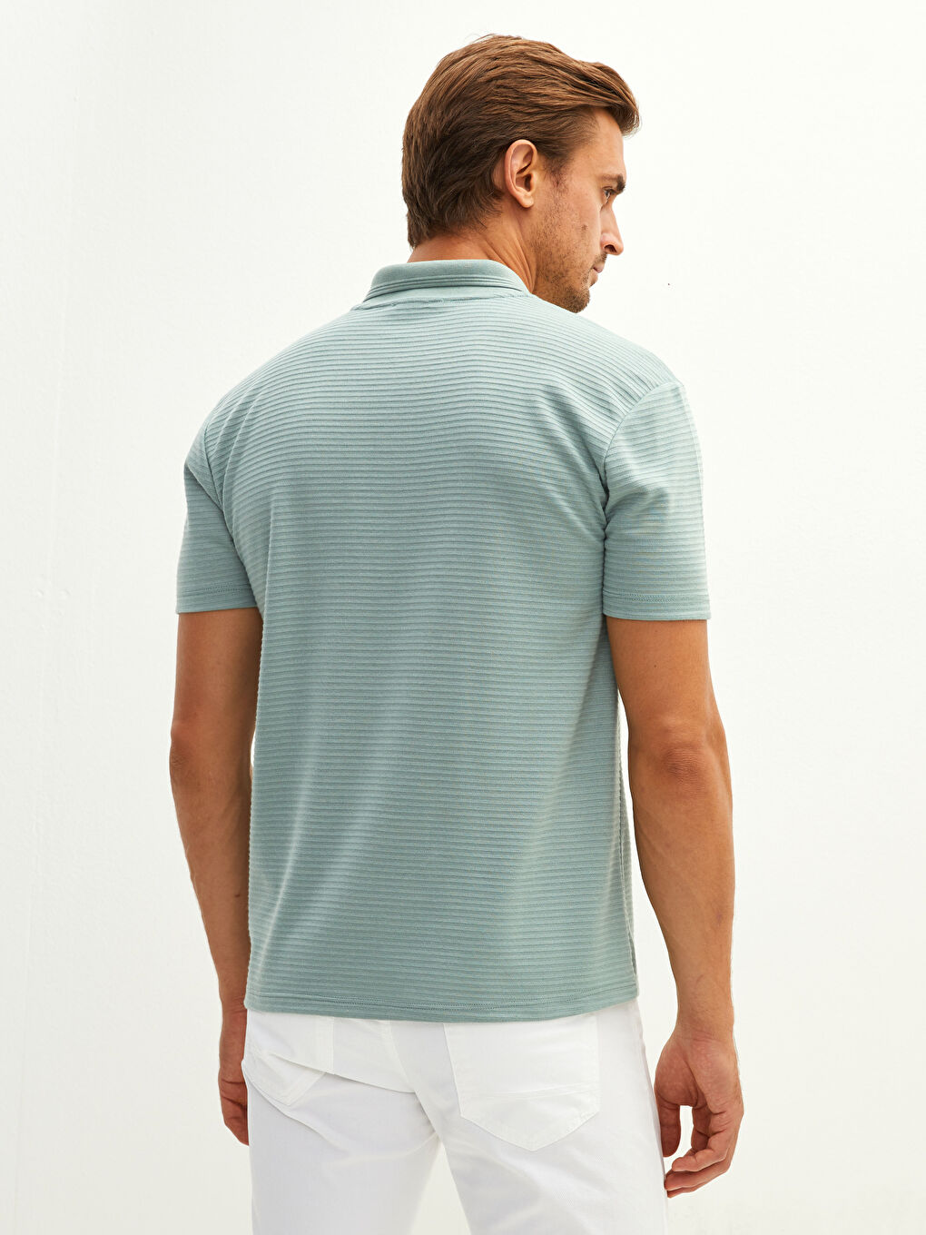 Tricou cu Guler Polo și Mânecă Scurtă pentru Bărbați-4