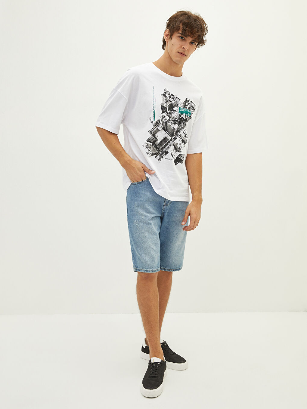 Crew Neck Short Sleeved Printed Combed Cotton Men's T-Shirt 2-Pack-8