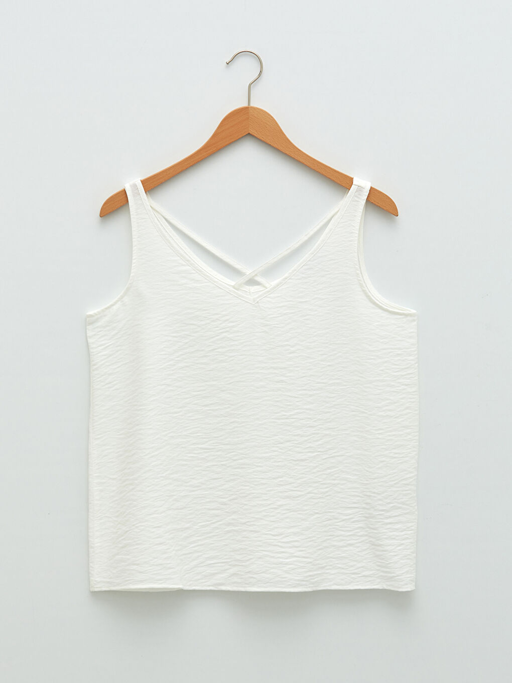 V-Neck Strap Piping Detailed Women's Blouse -S1M598Z8-FDU