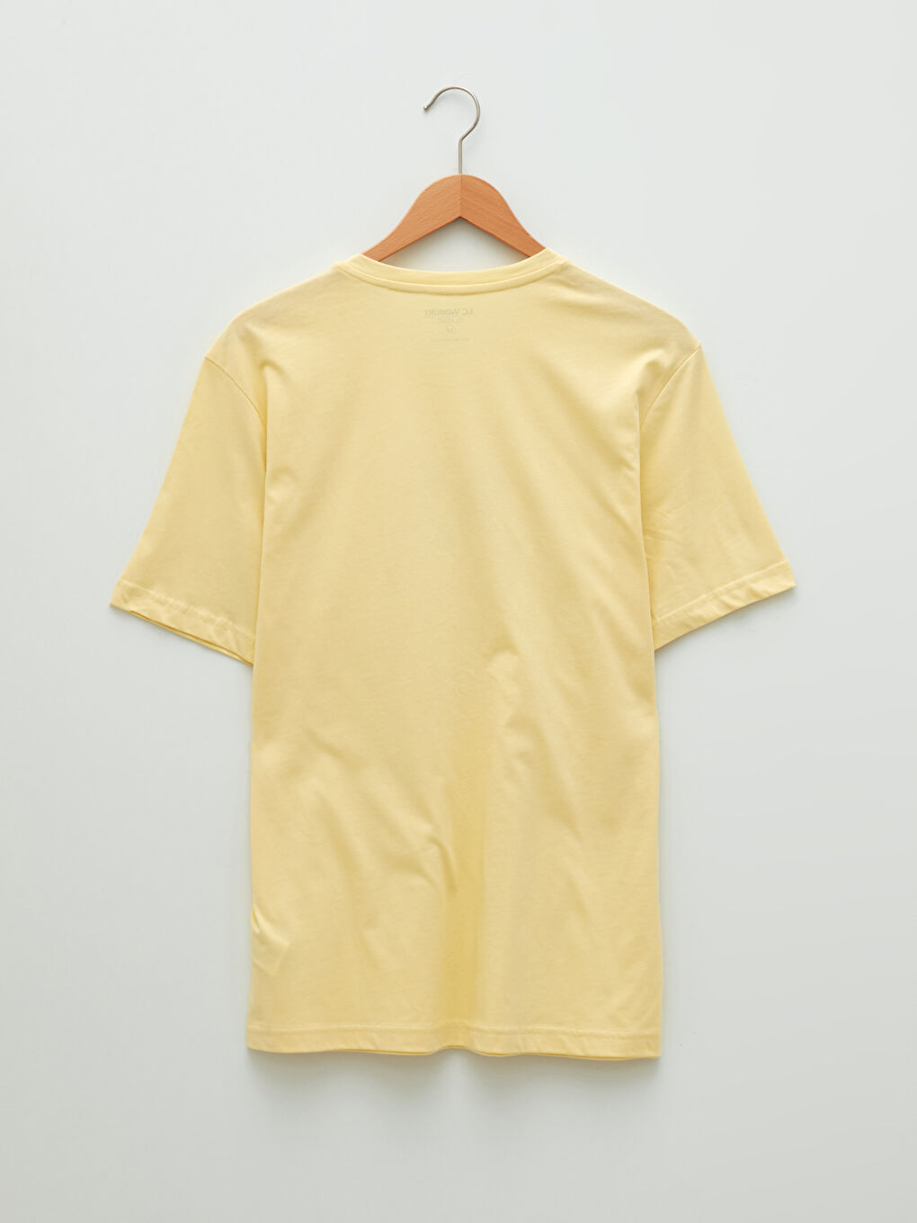 Sarı Bisiklet Yaka Kısa Kollu Baskılı Penye Erkek Tişört-6