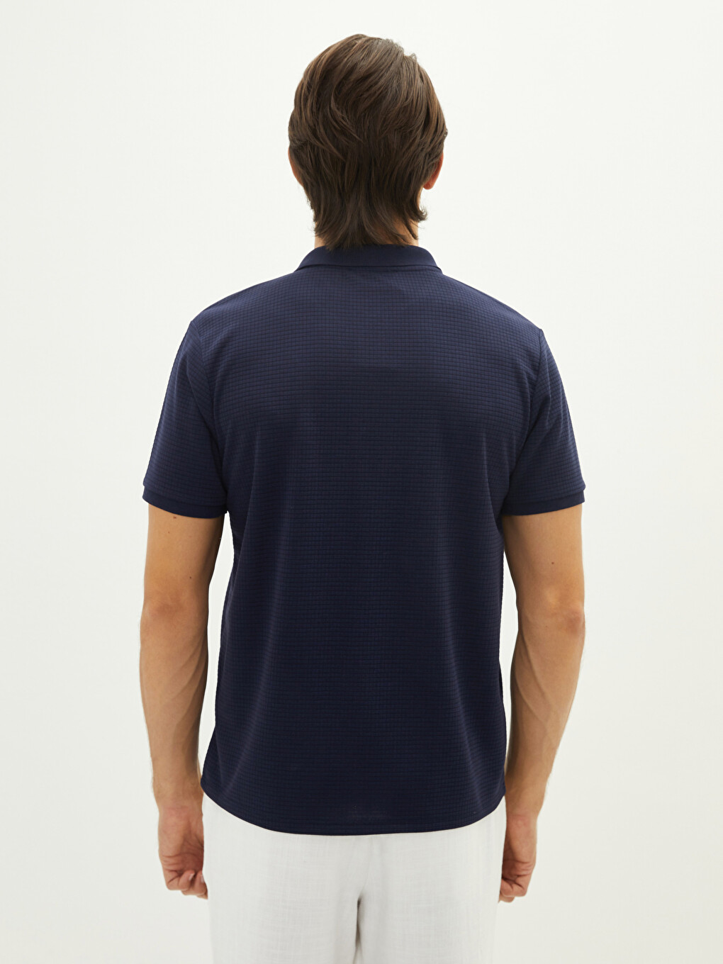İndigo Polo Yaka Kısa Kollu Erkek Tişört-4