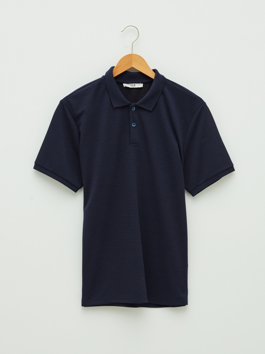 İndigo Polo Yaka Kısa Kollu Erkek Tişört-5