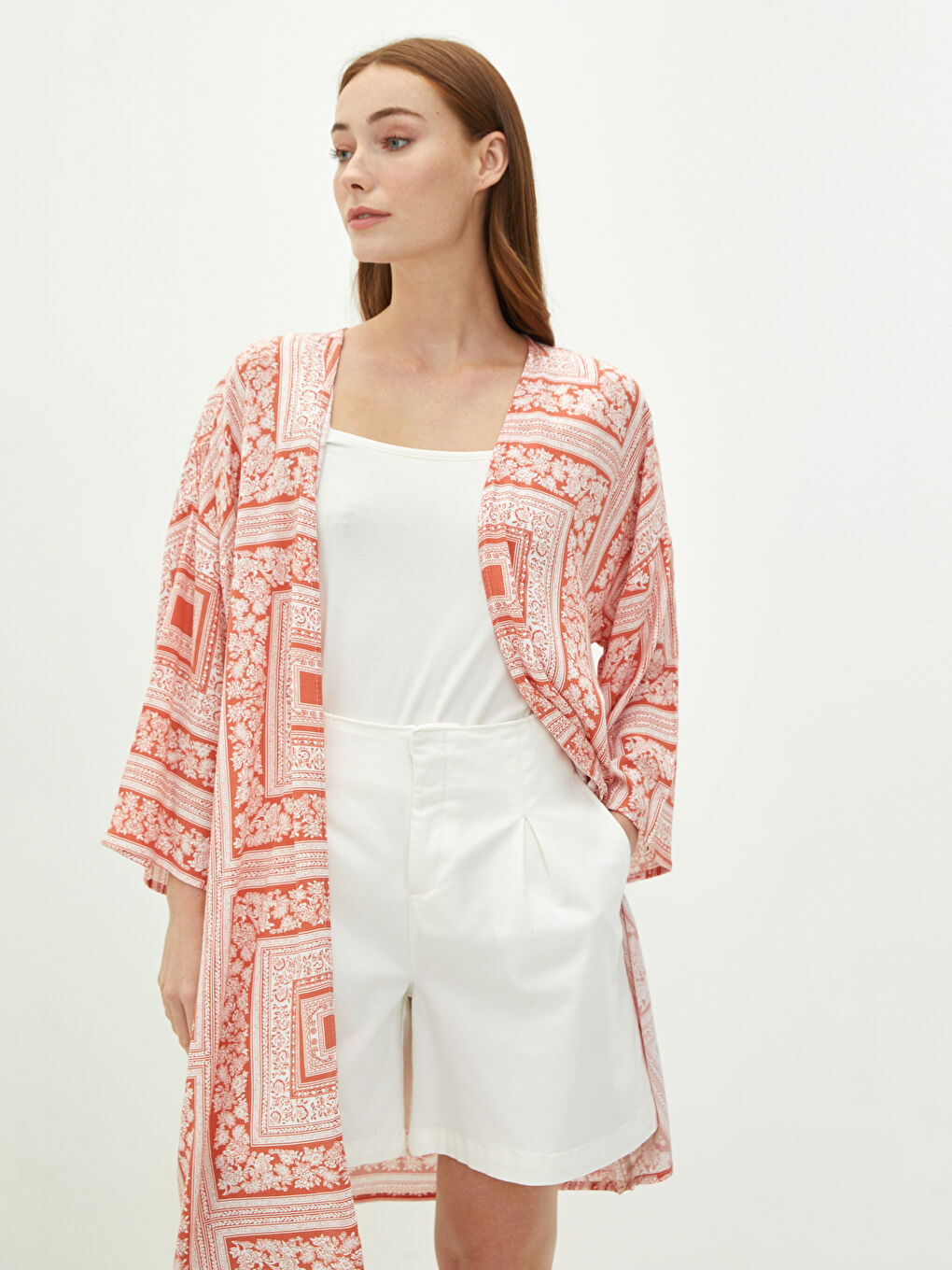Patterned Viscose Women's Jacket-1